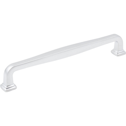 Jeffrey Alexander Fontana 7-9/16" (192 mm) Center to Center Polished Chrome Cabinet Pull, 8-5/16" Length x 1/2" Width x 1-3/8" Projection
