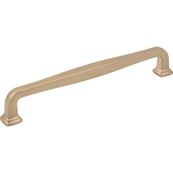Jeffrey Alexander Fontana 7-9/16" (192 mm) Center to Center Satin Bronze Cabinet Pull, 8-5/16" Length x 1/2" Width x 1-3/8" Projection