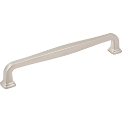 Jeffrey Alexander Fontana 7-9/16" (192 mm) Center to Center Satin Nickel Cabinet Pull, 8-5/16" Length x 1/2" Width x 1-3/8" Projection