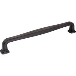 Jeffrey Alexander Fontana 12" (305 mm) Center to Center Brushed Oil Rubbed Bronze Appliance Pull, 13-1/8" Length x 3/4" Width x 2" Projection