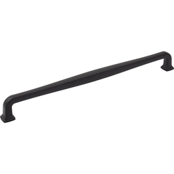 Jeffrey Alexander Fontana 12" (305 mm) Center to Center Matte Black Cabinet Pull, 12-3/4" Length x 9/16" Width x 1-7/16" Projection