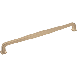 Jeffrey Alexander Fontana 12" (305 mm) Center to Center Satin Bronze Cabinet Pull, 12-3/4" Length x 9/16" Width x 1-7/16" Projection