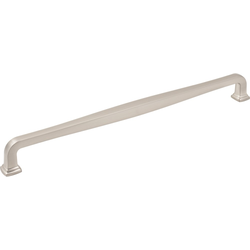 Jeffrey Alexander Fontana 12" (305 mm) Center to Center Satin Nickel Cabinet Pull, 12-3/4" Length x 9/16" Width x 1-7/16" Projection
