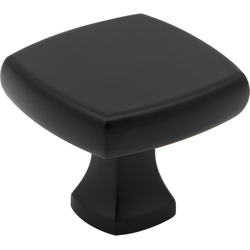 Jeffrey Alexander Griffin Matte Black Square Cabinet Knob, 1-3/8" Length x 1-3/8" Width x 1-1/8" Projection