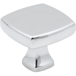 Jeffrey Alexander Griffin Polished Chrome Square Cabinet Knob, 1-3/8" Length x 1-3/8" Width x 1-1/8" Projection