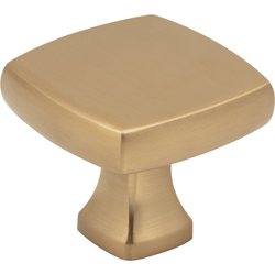 Jeffrey Alexander Griffin Satin Bronze Square Cabinet Knob, 1-3/8" Length x 1-3/8" Width x 1-1/8" Projection