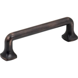 Jeffrey Alexander Griffin 3-3/4" (96 mm) Center to Center Brushed Oil Rubbed Bronze Cabinet Pull, 4-1/2" Length x 3/8" Width x 1-1/4" Projection