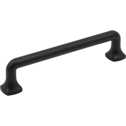 Jeffrey Alexander Griffin 5-1/16" (128 mm) Center to Center Matte Black Cabinet Pull, 5-13/16" Length x 3/8" Width x 1-1/4" Projection