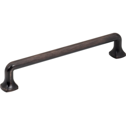 Jeffrey Alexander Griffin 6-5/16" (160 mm) Center to Center Brushed Oil Rubbed Bronze Cabinet Pull, 7-1/16" Length x 3/8" Width x 1-1/4" Projection