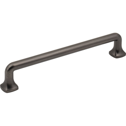 Jeffrey Alexander Griffin 6-5/16" (160 mm) Center to Center Brushed Pewter Cabinet Pull, 7-1/16" Length x 3/8" Width x 1-1/4" Projection