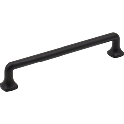 Jeffrey Alexander Griffin 6-5/16" (160 mm) Center to Center Matte Black Cabinet Pull, 7-1/16" Length x 3/8" Width x 1-1/4" Projection