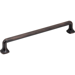 Jeffrey Alexander Griffin 7-9/16" (192 mm) Center to Center Brushed Oil Rubbed Bronze Cabinet Pull, 8-5/16" Length x 3/8" Width x 1-1/4" Projection