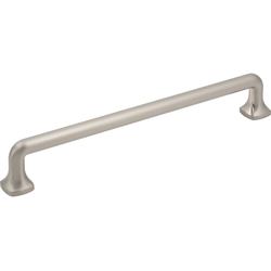 Jeffrey Alexander Griffin 7-9/16" (192 mm) Center to Center Satin Nickel Cabinet Pull, 8-5/16" Length x 3/8" Width x 1-1/4" Projection