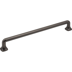Jeffrey Alexander Griffin 8-13/16" (224 mm) Center to Center Brushed Pewter Cabinet Pull, 9-9/16" Length x 3/8" Width x 1-1/4" Projection