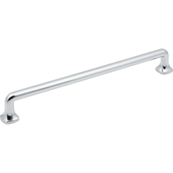 Jeffrey Alexander Griffin 8-13/16" (224 mm) Center to Center Polished Chrome Cabinet Pull, 9-9/16" Length x 3/8" Width x 1-1/4" Projection