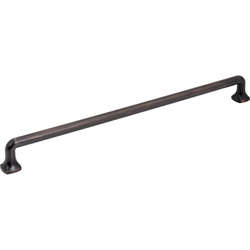 Jeffrey Alexander Griffin 12" (305 mm) Center to Center Brushed Oil Rubbed Bronze Cabinet Pull, 12-3/4" Length x 3/8" Width x 1-1/4" Projection