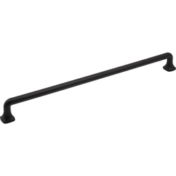 Jeffrey Alexander Griffin 12" (305 mm) Center to Center Matte Black Cabinet Pull, 12-3/4" Length x 3/8" Width x 1-1/4" Projection