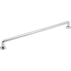 Jeffrey Alexander Griffin 12" (305 mm) Center to Center Polished Chrome Cabinet Pull, 12-3/4" Length x 3/8" Width x 1-1/4" Projection