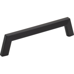 Jeffrey Alexander Ivan 5-1/16" (128 mm) Center to Center Matte Black Cabinet Pull, 5-11/16" Length x 3/8" Width x 1-3/8" Projection