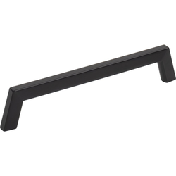 Jeffrey Alexander Ivan 6-5/16" (160 mm) Center to Center Matte Black Cabinet Pull, 6-15/16" Length x 3/8" Width x 1-3/8" Projection