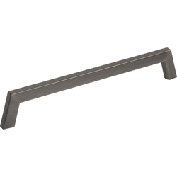 Jeffrey Alexander Ivan 7-9/16" (192 mm) Center to Center Brushed Pewter Cabinet Pull, 8-3/16" Length x 3/8" Width x 1-3/8" Projection