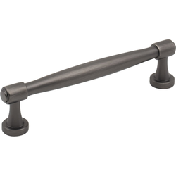 Jeffrey Alexander Jules 5-1/16" (128 mm) Center to Center Brushed Pewter Cabinet Pull, 5-13/16" Length x 1/2" Width x 1-3/8" Projection