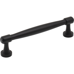 Jeffrey Alexander Jules 5-1/16" (128 mm) Center to Center Matte Black Cabinet Pull, 5-13/16" Length x 1/2" Width x 1-3/8" Projection
