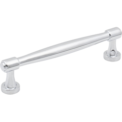 Jeffrey Alexander Jules 5-1/16" (128 mm) Center to Center Polished Chrome Cabinet Pull, 5-13/16" Length x 1/2" Width x 1-3/8" Projection