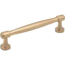 Jeffrey Alexander Jules 5-1/16" (128 mm) Center to Center Satin Bronze Cabinet Pull, 5-13/16" Length x 1/2" Width x 1-3/8" Projection