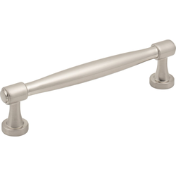 Jeffrey Alexander Jules 5-1/16" (128 mm) Center to Center Satin Nickel Cabinet Pull, 5-13/16" Length x 1/2" Width x 1-3/8" Projection
