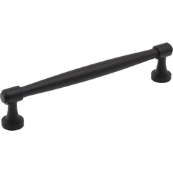 Jeffrey Alexander Jules 6-5/16" (160 mm) Center to Center Matte Black Cabinet Pull, 7-1/16" Length x 1/2" Width x 1-3/8" Projection