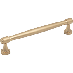 Jeffrey Alexander Jules 6-5/16" (160 mm) Center to Center Satin Bronze Cabinet Pull, 7-1/16" Length x 1/2" Width x 1-3/8" Projection
