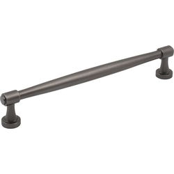 Jeffrey Alexander Jules 7-9/16" (192 mm) Center to Center Brushed Pewter Cabinet Pull, 8-5/16" Length x 1/2" Width x 1-3/8" Projection