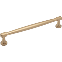 Jeffrey Alexander Jules 7-9/16" (192 mm) Center to Center Satin Bronze Cabinet Pull, 8-5/16" Length x 1/2" Width x 1-3/8" Projection