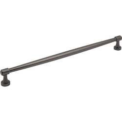 Jeffrey Alexander Jules 12" (305 mm) Center to Center Brushed Pewter Cabinet Pull, 12-3/4" Length x 1/2" Width x 1-3/8" Projection
