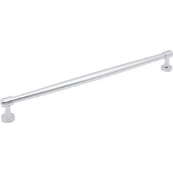 Jeffrey Alexander Jules 12" (305 mm) Center to Center Polished Chrome Cabinet Pull, 12-3/4" Length x 1/2" Width x 1-3/8" Projection