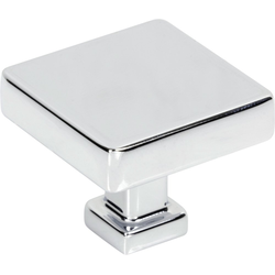Jeffrey Alexander Nash Polished Chrome Square Cabinet Knob, 1-3/8" Width x 1-1/8" Projection