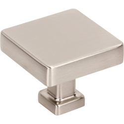 Jeffrey Alexander Nash Satin Nickel Square Cabinet Knob, 1-3/8" Width x 1-1/8" Projection