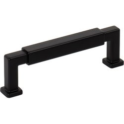 Jeffrey Alexander Nash 3-3/4" (96 mm) Center to Center Matte Black Cabinet Pull, 4-5/16" Length x 1/2" Width x 1-3/8" Projection