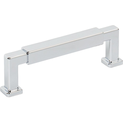 Jeffrey Alexander Nash 3-3/4" (96 mm) Center to Center Polished Chrome Cabinet Pull, 4-5/16" Length x 1/2" Width x 1-3/8" Projection