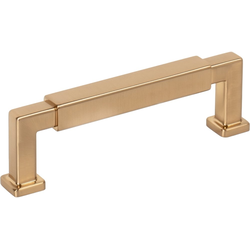 Jeffrey Alexander Nash 3-3/4" (96 mm) Center to Center Satin Bronze Cabinet Pull, 4-5/16" Length x 1/2" Width x 1-3/8" Projection