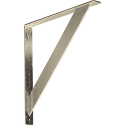 Traditional 2"W x 20"D x 20"H Countertop Bracket, Stainless Steel Stainless Steel