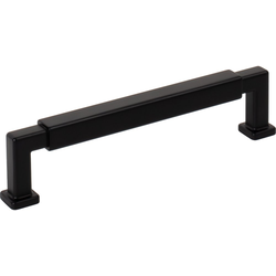 Jeffrey Alexander Nash 5-1/16" (128 mm) Center to Center Matte Black Cabinet Pull, 5-9/16" Length x 1/2" Width x 1-3/8" Projection