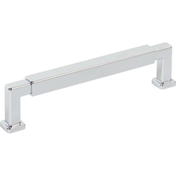 Jeffrey Alexander Nash 5-1/16" (128 mm) Center to Center Polished Chrome Cabinet Pull, 5-9/16" Length x 1/2" Width x 1-3/8" Projection