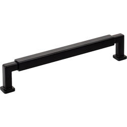 Jeffrey Alexander Nash 6-5/16" (160 mm) Center to Center Matte Black Cabinet Pull, 6-7/8" Length x 1/2" Width x 1-3/8" Projection