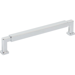 Jeffrey Alexander Nash 6-5/16" (160 mm) Center to Center Polished Chrome Cabinet Pull, 6-7/8" Length x 1/2" Width x 1-3/8" Projection
