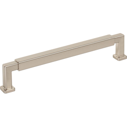 Jeffrey Alexander Nash 6-5/16" (160 mm) Center to Center Satin Nickel Cabinet Pull, 6-7/8" Length x 1/2" Width x 1-3/8" Projection