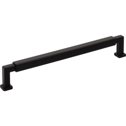 Jeffrey Alexander Nash 7-9/16" (192 mm) Center to Center Matte Black Cabinet Pull, 8-1/8" Length x 1/2" Width x 1-3/8" Projection