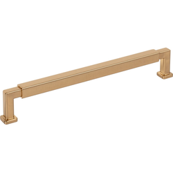 Jeffrey Alexander Nash 7-9/16" (192 mm) Center to Center Satin Bronze Cabinet Pull, 8-1/8" Length x 1/2" Width x 1-3/8" Projection