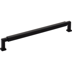 Jeffrey Alexander Nash 8-13/16" (224 mm) Center to Center Matte Black Cabinet Pull, 9-3/8" Length x 1/2" Width x 1-3/8" Projection